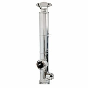 Kit cos de fum din inox izolat, inaltime 5 m, D-120 mm, sol