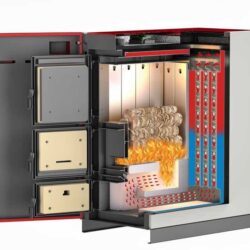 Cazan pe lemne combustibil solid cu gazeificare MS 35- 50kw