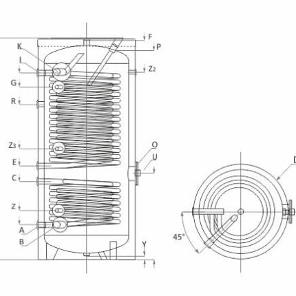 homefort ro boiler apa calda pentru pompa de caldura cu doua serpentine 300 l