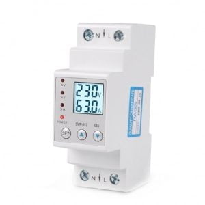 Releu siguranta protectie tensiune, intre 63A programabil LED, arata consum kWh
