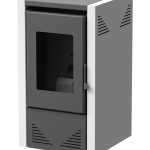 Semineu pe peleti Mareli JADE cu aer cald de 5kW
