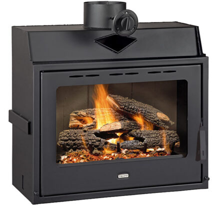Semineu focar pe lemne incastrabil clasic – 13kW