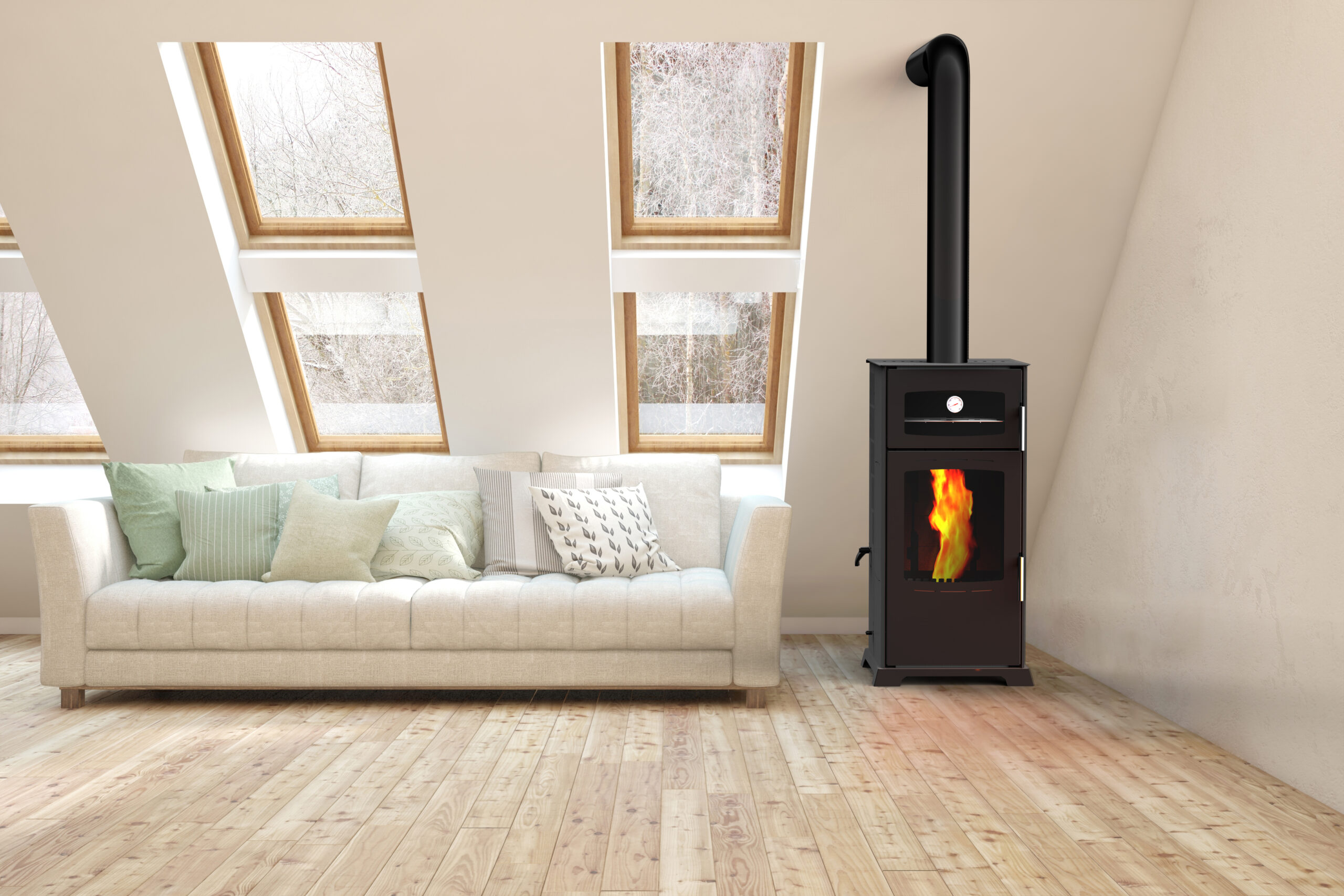 Soba de gatit pe lemne si peleti cu plita si cuptor GOLD 12kW 3 soba de gatit pe lemne si peleti brichete GOLD 12kW scaled