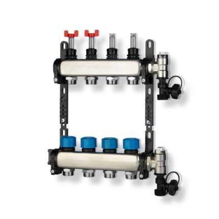Distribuitor Inox Pres Block Italia cu debitmetre si mufe rapide- 3-13 circuite