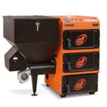 Cazan peleti, carbune, samburi, coaja de nuca 30kW