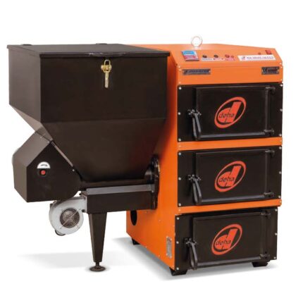 Cazan peleti, carbune, samburi, coaja de nuca 30kW