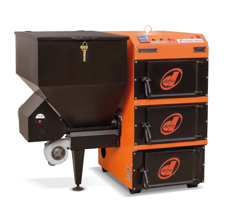 Cazan peleti, carbune, samburi, coaja de nuca 30kW Cazan peleti, carbune, samburi, coaja de nuca 30kW