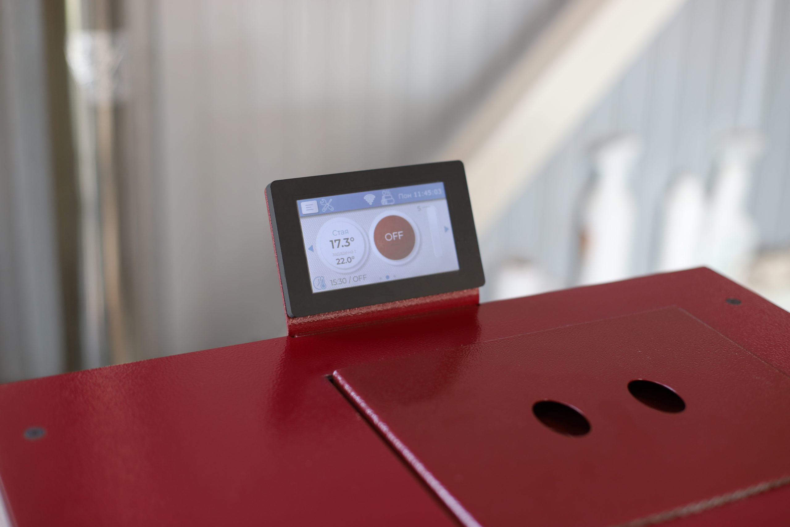 soba pe peleti aer cald VPBS 10kw ecran 3