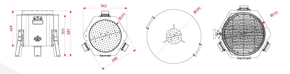 Pit Fire 4500, vatra de foc pe peleti, incalzitor de gradina pe peleti, gratar cu plita, gratar cu disc pe peleti 1 pit fire 4500 dimensiuni