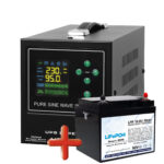 UPS 1000VA cu baterie LiFePO4 12V 100 Ah acumulator inclus pentru UPS centrala termica