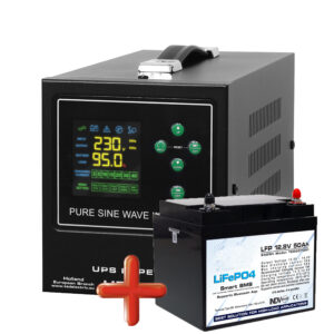 UPS 1000VA cu baterie LiFePO4 12V 100 Ah acumulator inclus pentru UPS centrala termica