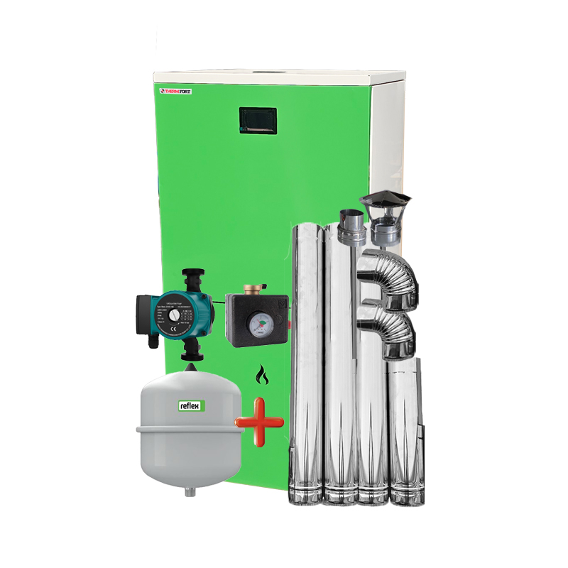 Centrala_compacta_pe_peleti_thermfort_TPB30kW_cu_pompa_Vas_red_cos Centrala pe peleti compacta Thermfort 10-30kW TPB30- inclus kit de evacuare, pompa, vas expansiune, grup siguranta - imagine 1