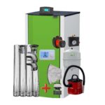 Centrala peleti Mareli compacta Matera 24kW Mareli - insclus kit evacuare, termostat AMB, aspirator cenusa, pompa digitala, grup siguranta, vas expansiune