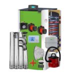 Centrala peleti Mareli compacta Matera 24kW Mareli - insclus kit evacuare, termostat AMB, aspirator cenusa, pompe digitale, grup siguranta, vas expansiune, boiler 120l cu doua serpentine