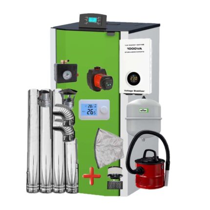Centrala peleti Mareli compacta Matera 24kW Mareli - insclus kit evacuare, termostat AMB, aspirator cenusa, pompa digitala, grup siguranta, vas expansiune, stabilizator de tensiune