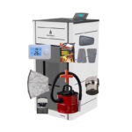 Termosemineu peleti Matera 24kW - include aspirator cenusa cu dubla filtrare, reductie evacuare 120mm, burete curatare sticla, termostat AMB