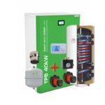 Centrala pe peleti compacta Thermfort 10-40kW TPB40- Smart WiFi Modul incorporat-termostat AMB, grup de siguranta, pompe digitale, vas de expansiune, reductie cos, boiler termoelectric 120l doua serpentine